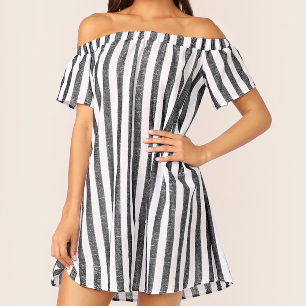 NWOT Bardot Stripe Linen Tunic Vacation Dress